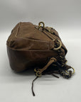 The Real Mccoy Brown Distressed Leather Shoulder Bag
