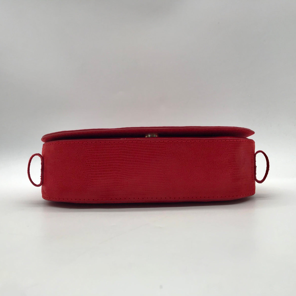 On 34th Red Jaqqy Small Lizard Crossbody Bag