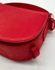 On 34th Red Jaqqy Small Lizard Crossbody Bag