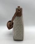 Michael Kors Cream Signature Coated Canvas Large Messenger Bag