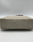 Michael Kors Cream Signature Coated Canvas Large Messenger Bag