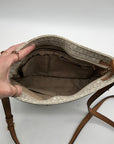 Michael Kors Cream Signature Coated Canvas Large Messenger Bag