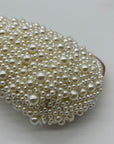 I.N.C. International Concepts Ivory Satin All Over Pearl Clutch