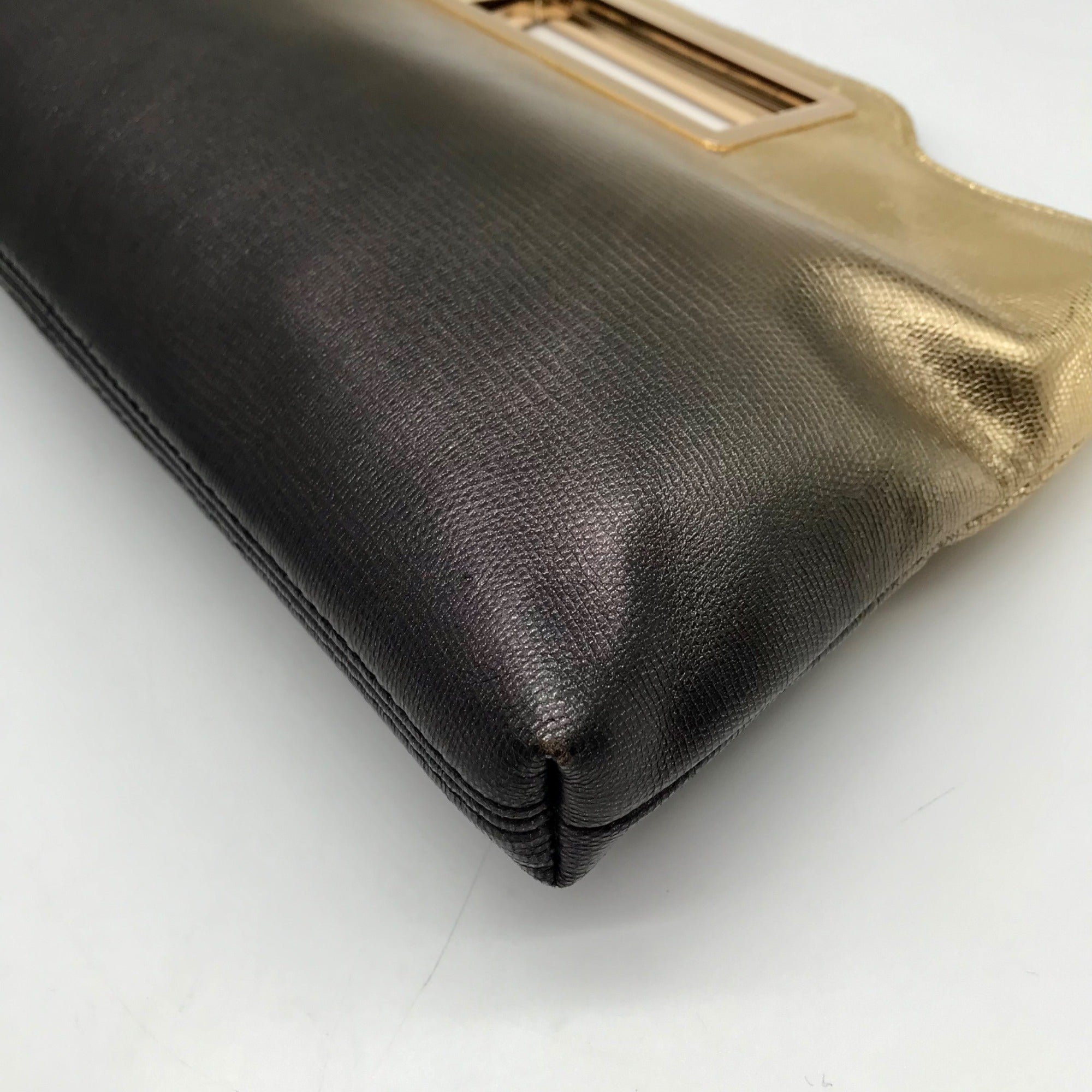I.N.C. International Concepts Metallic Gold &amp; black Judith Convertible Clutch