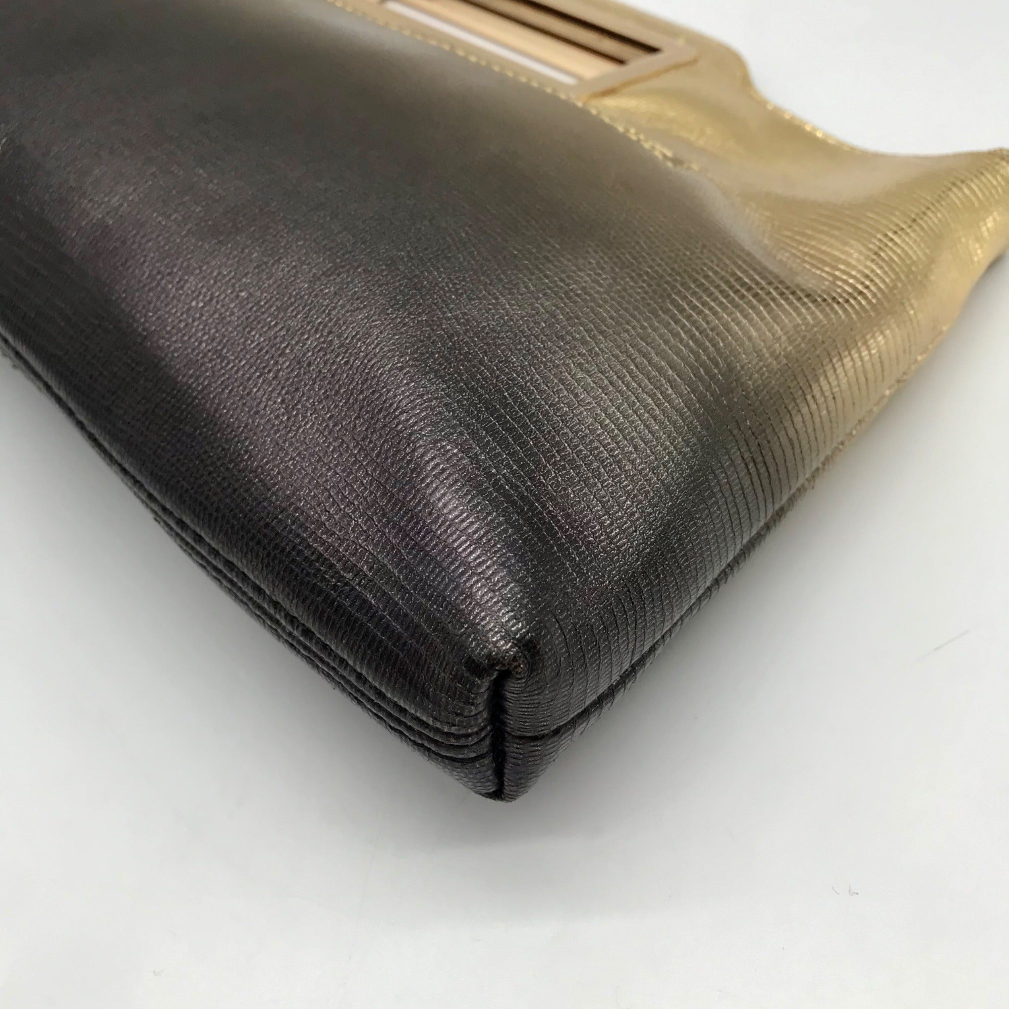 I.N.C. International Concepts Metallic Gold &amp; black Judith Convertible Clutch