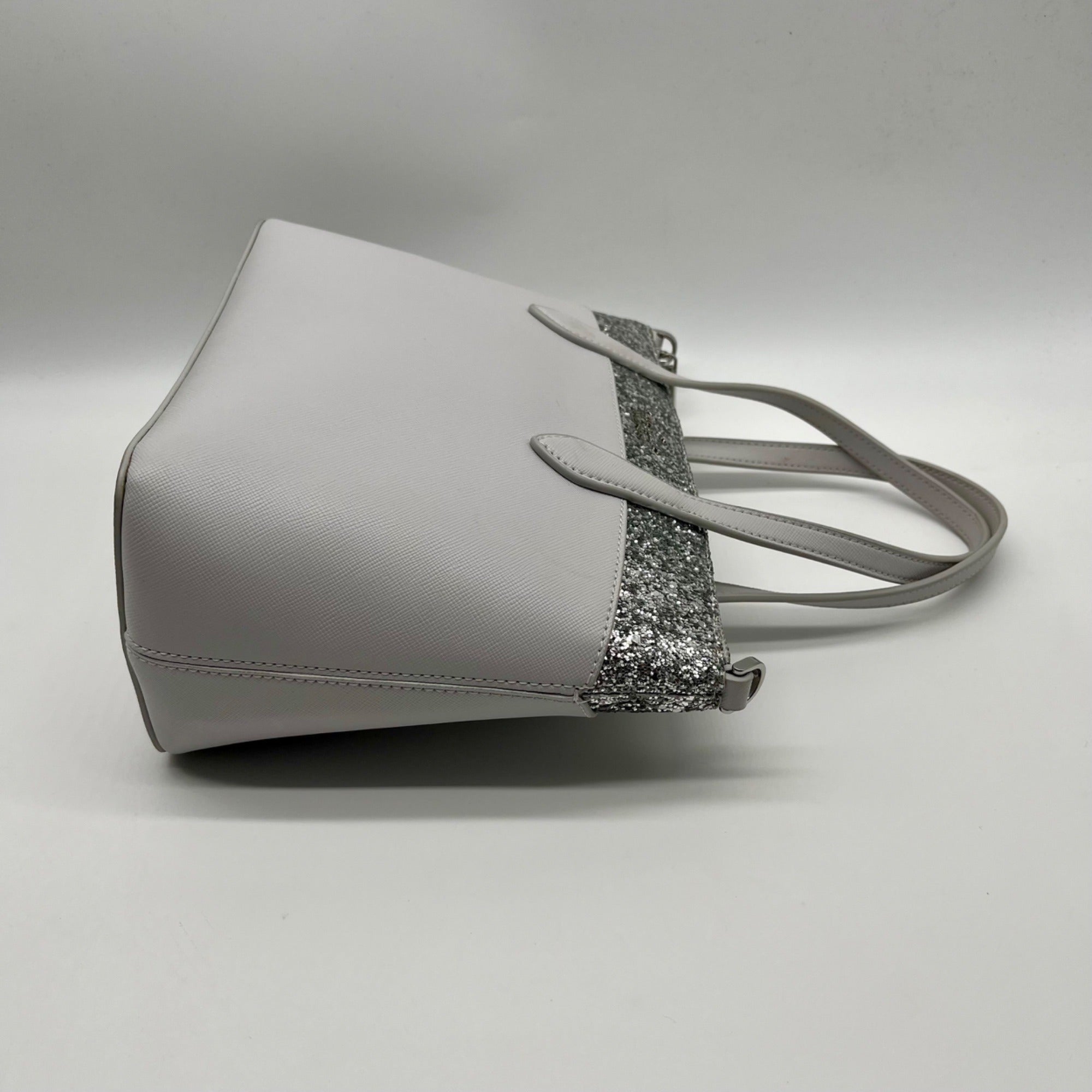 Kate Spade Grey Flash Glitter Satchel Bag
