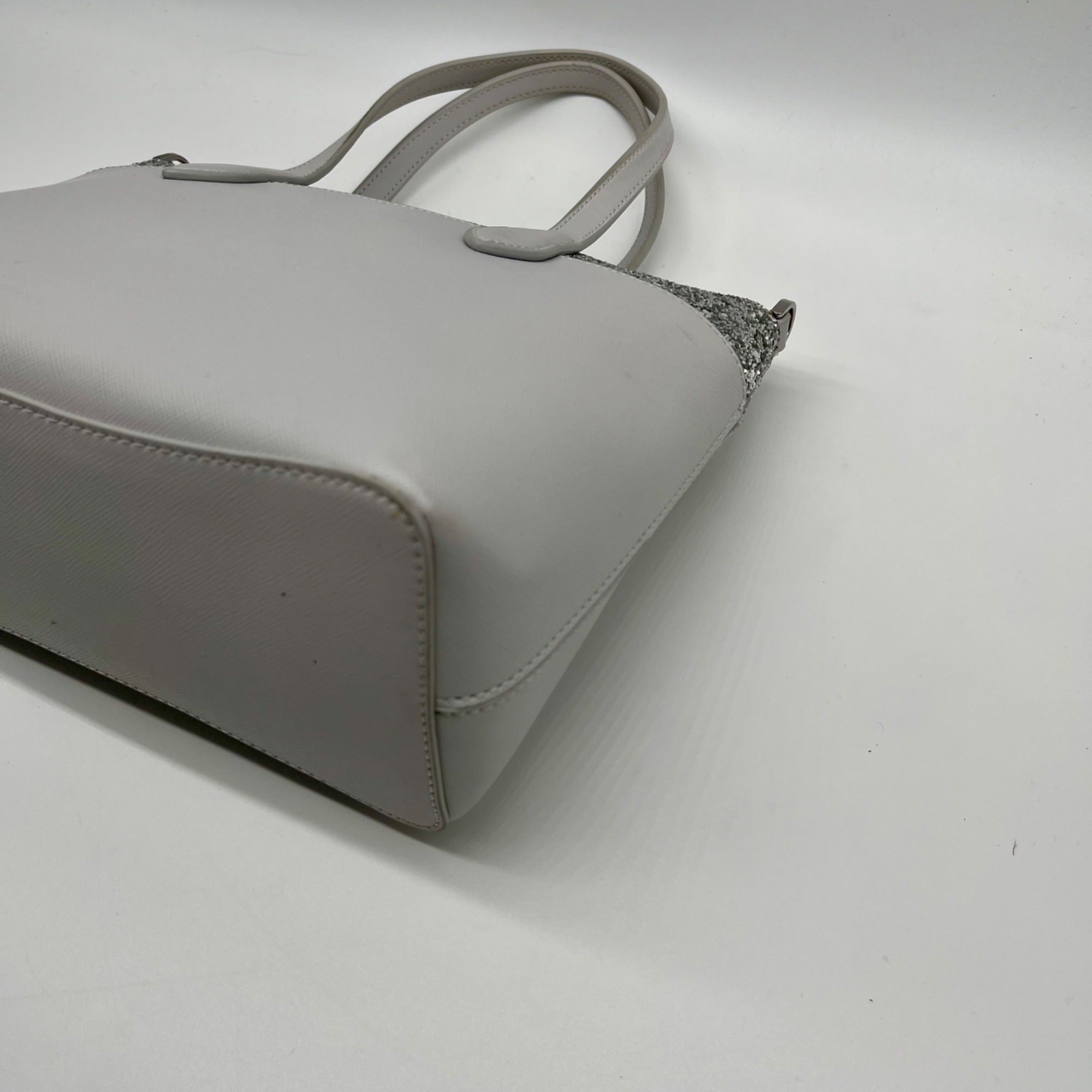 Kate Spade Grey Flash Glitter Satchel Bag