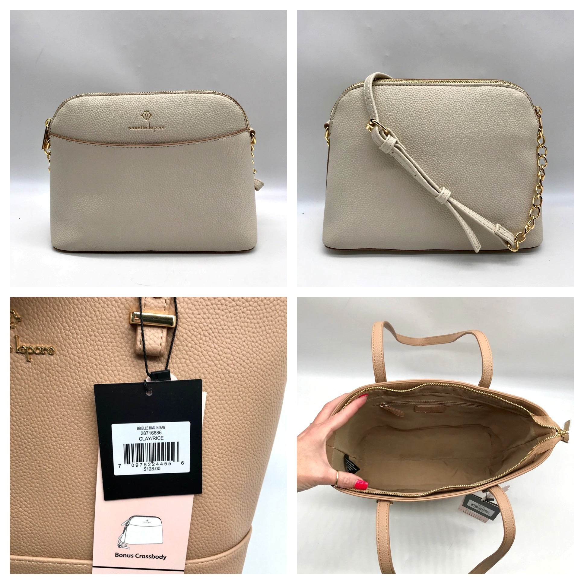 Nanette Lepore Faux Leather Brielle &#39;Bag in a Bag &#39;Tote &amp; Crossbody