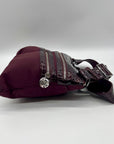Brighton Burgundy Nylon And Croc-Embossed Crossbody