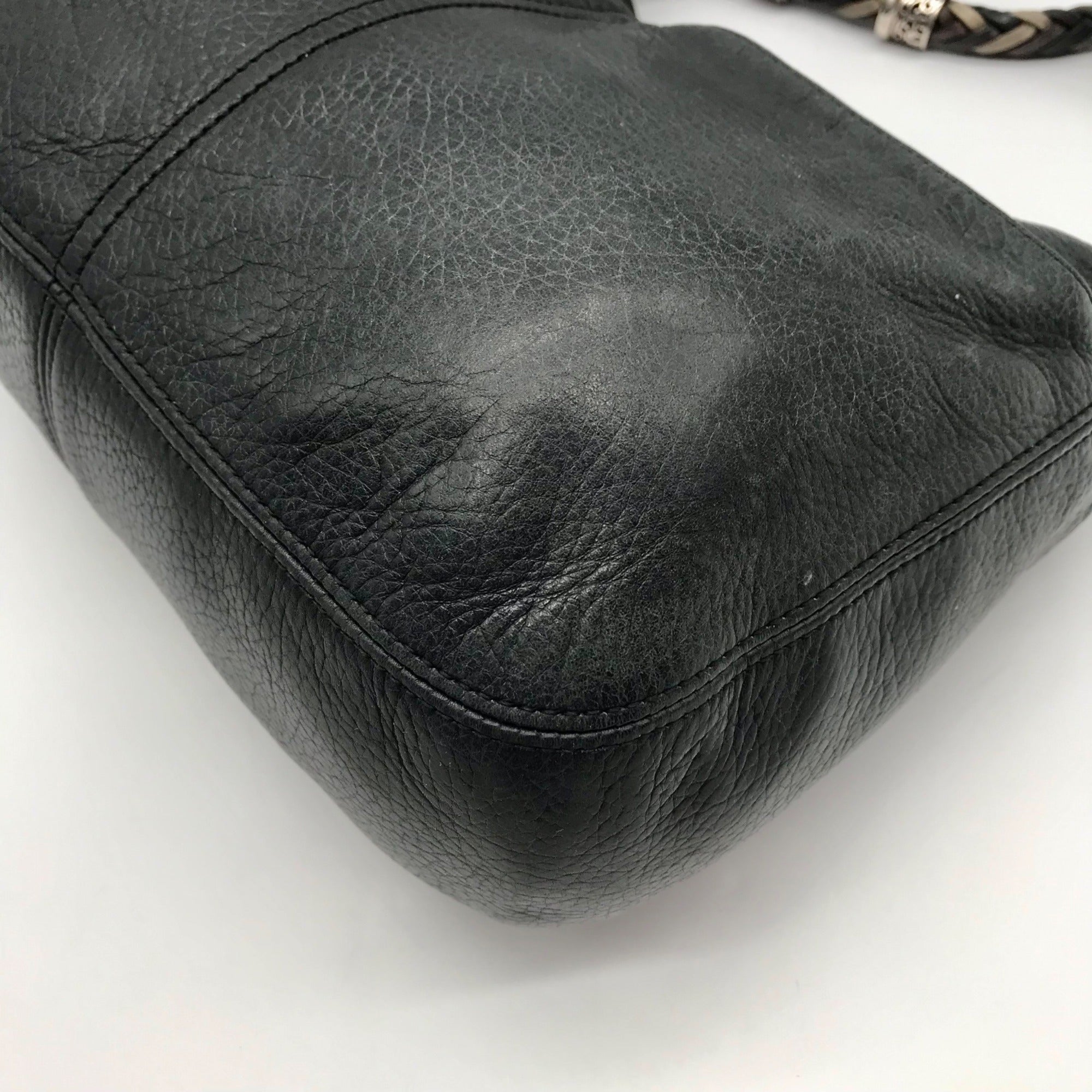 Brighton Dark Navy Leather Shoulder Bag