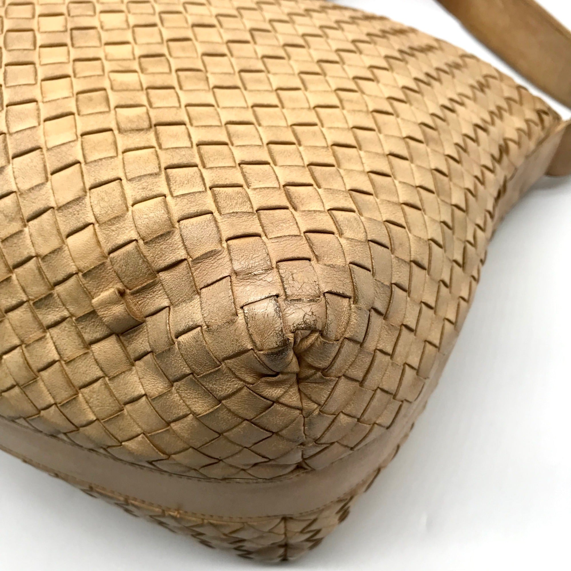 Bottega Veneta Pinecone Woven Leather Hop Hobo Bag