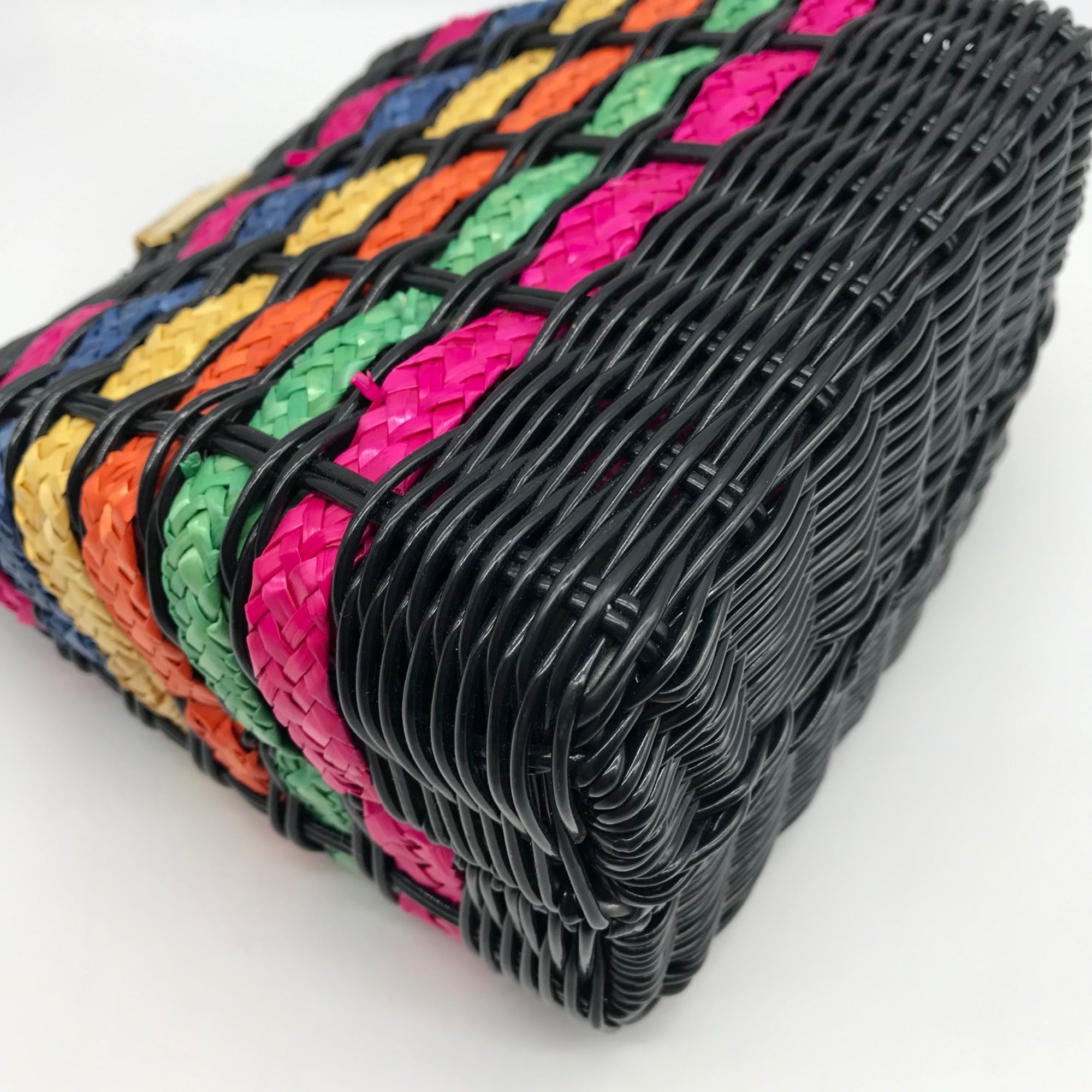 Unbranded Multicolor Straw Woven Crossbody Bag