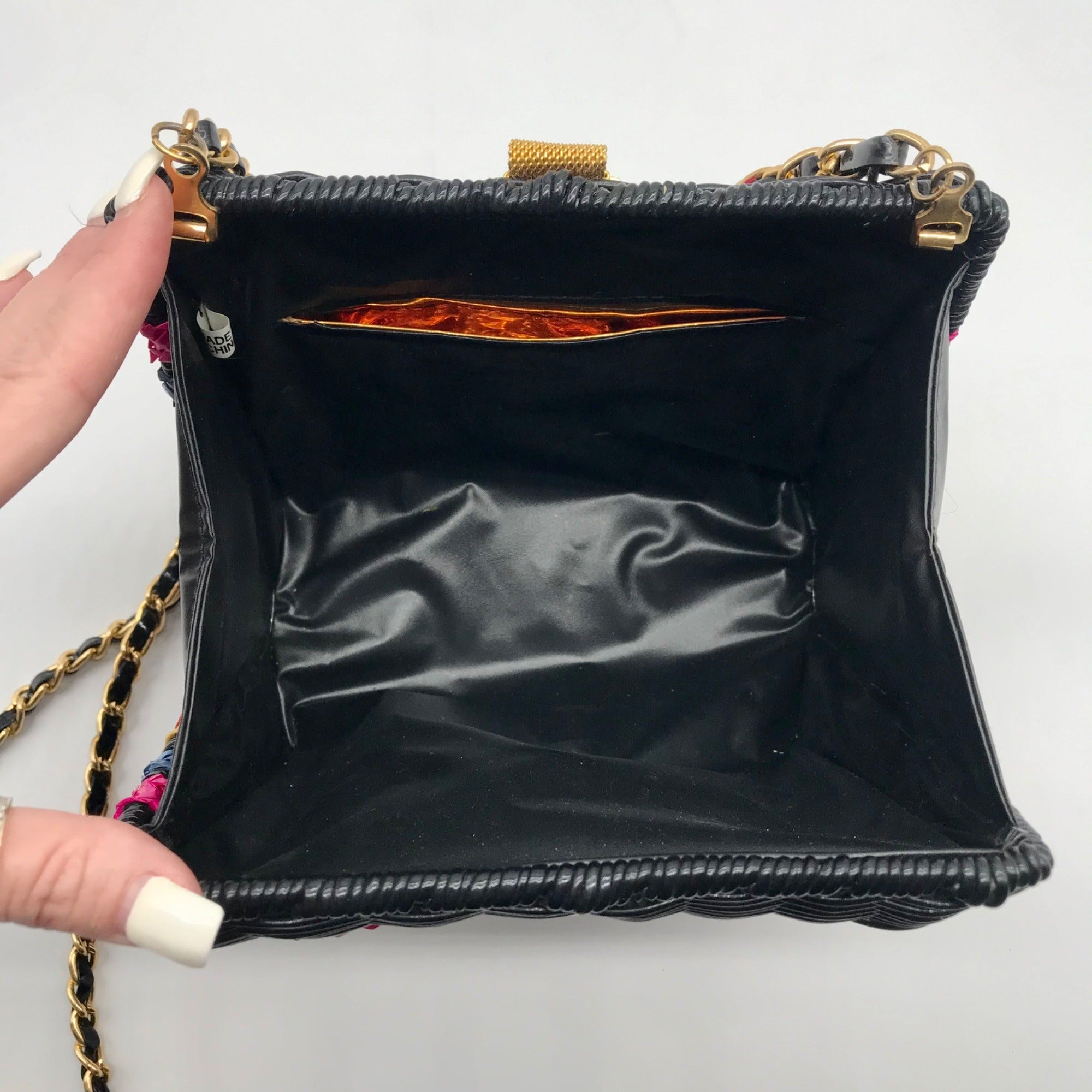 Unbranded Multicolor Straw Woven Crossbody Bag