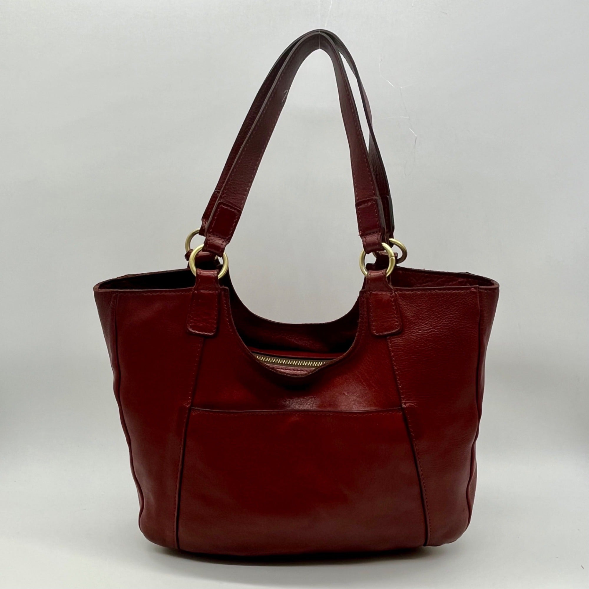 Patricia Nash Willa Maroon Extra Large Leather Tote