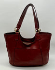 Patricia Nash Willa Maroon Extra Large Leather Tote