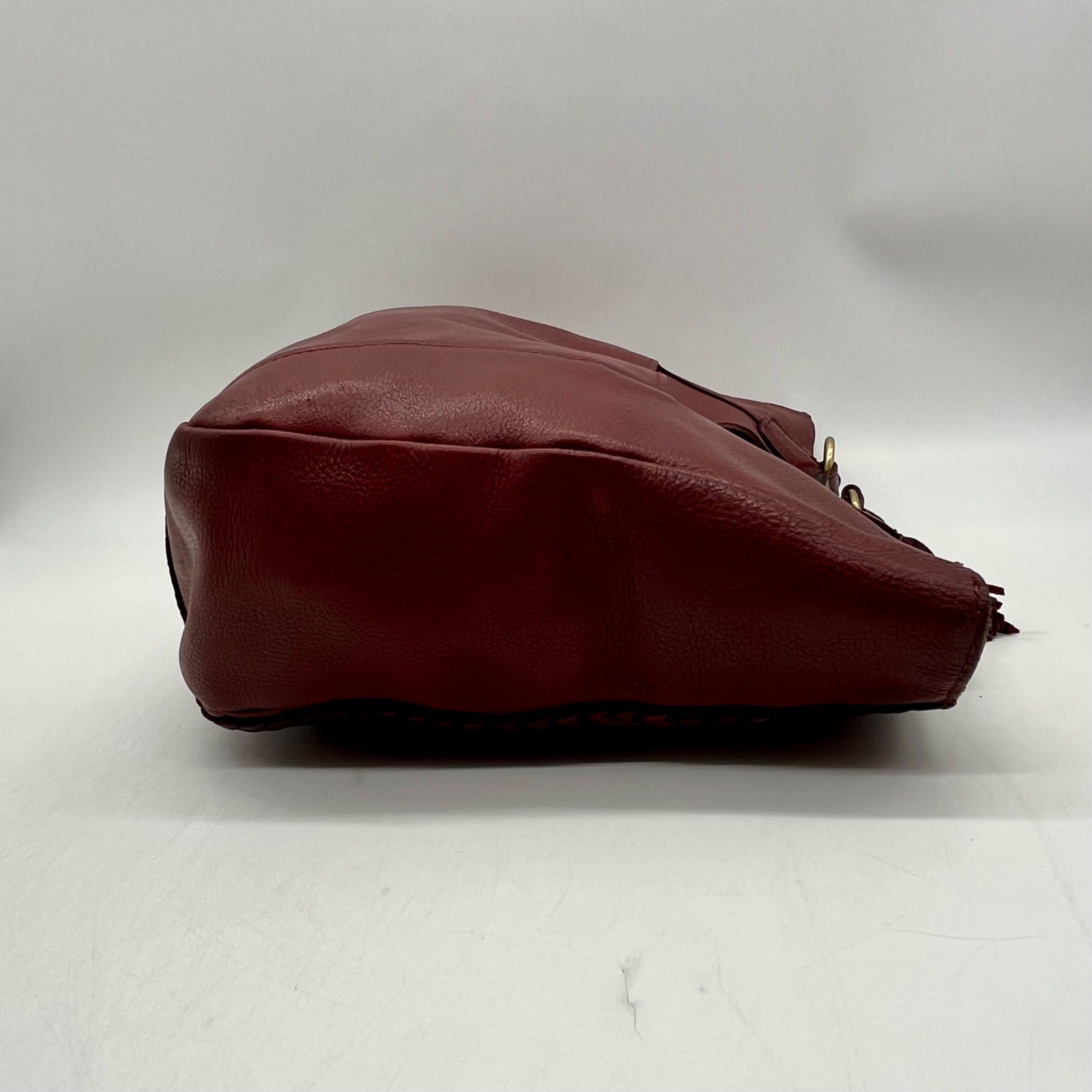 Patricia Nash Willa Maroon Extra Large Leather Tote