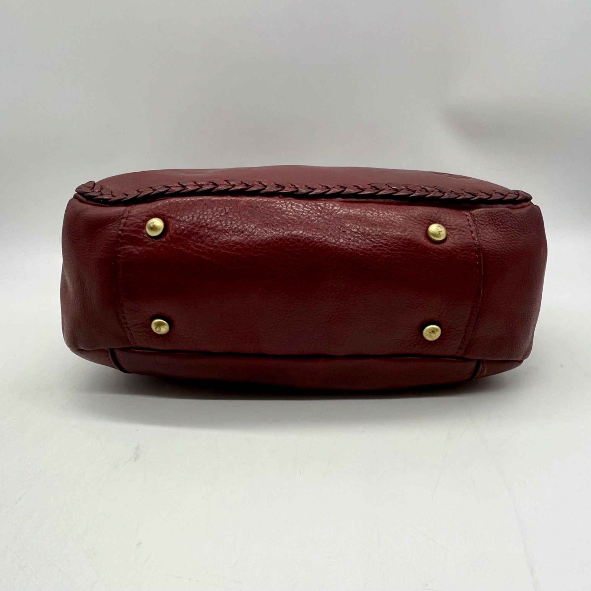 Patricia Nash Willa Maroon Extra Large Leather Tote