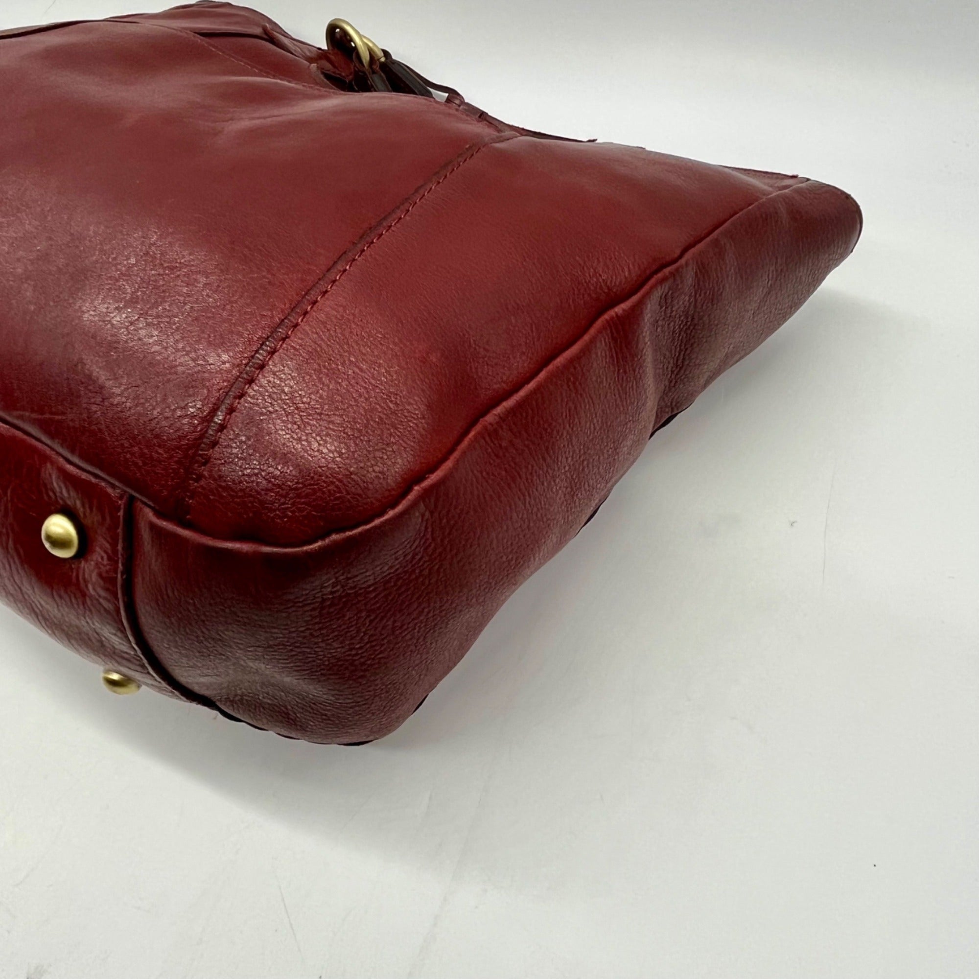 Patricia Nash Willa Maroon Extra Large Leather Tote