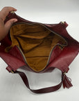 Patricia Nash Willa Maroon Extra Large Leather Tote