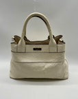 Kate Spade Cream Charm City Ostrich-Embossed Leather Satchel Bag
