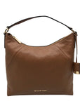 Michael Kors Brown Pebbled Leather Karson Shoulder Bag
