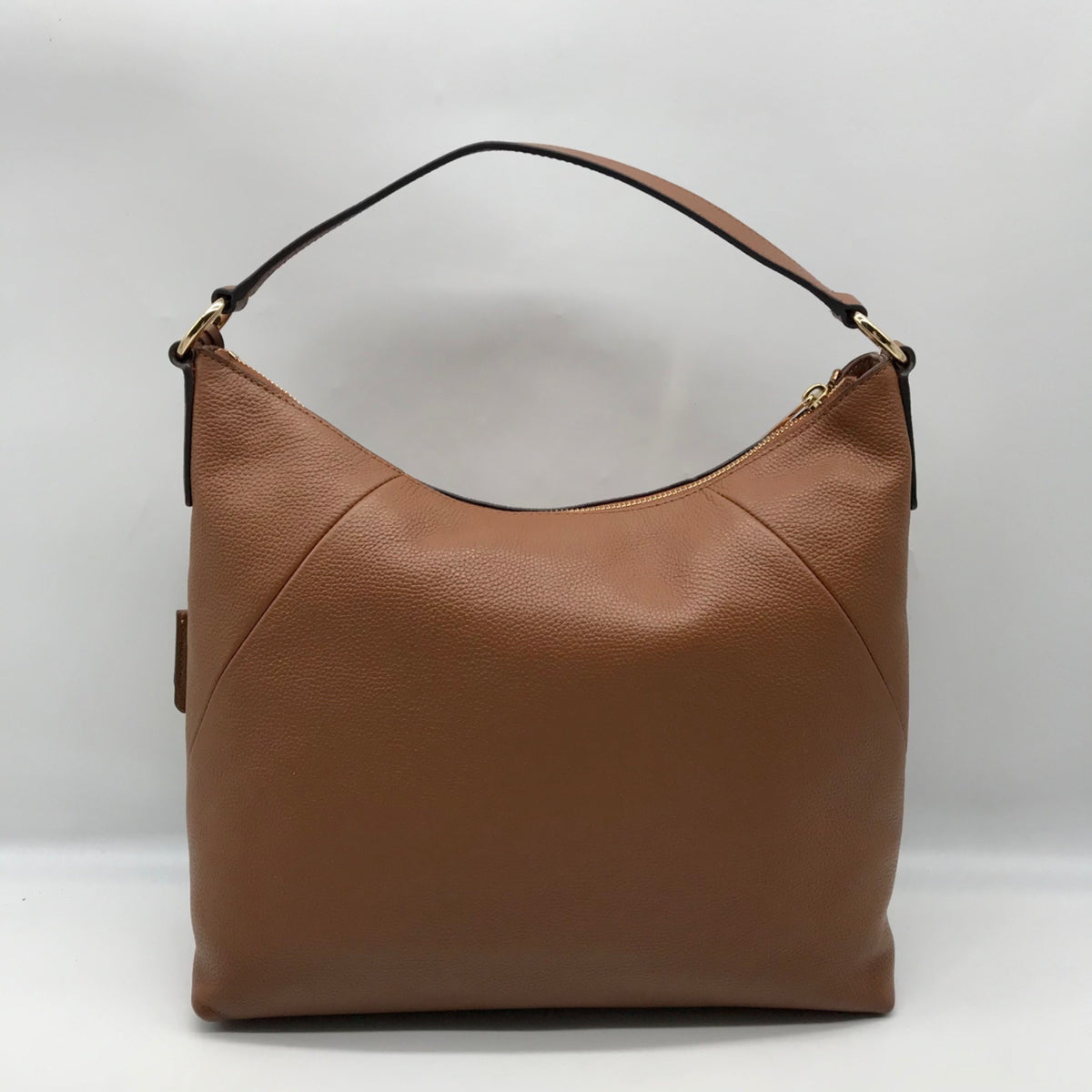 Michael Kors Brown Pebbled Leather Karson Shoulder Bag