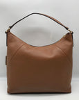 Michael Kors Brown Pebbled Leather Karson Shoulder Bag