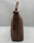 Michael Kors Brown Pebbled Leather Karson Shoulder Bag