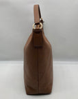 Michael Kors Brown Pebbled Leather Karson Shoulder Bag