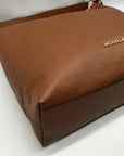 Michael Kors Brown Pebbled Leather Karson Shoulder Bag