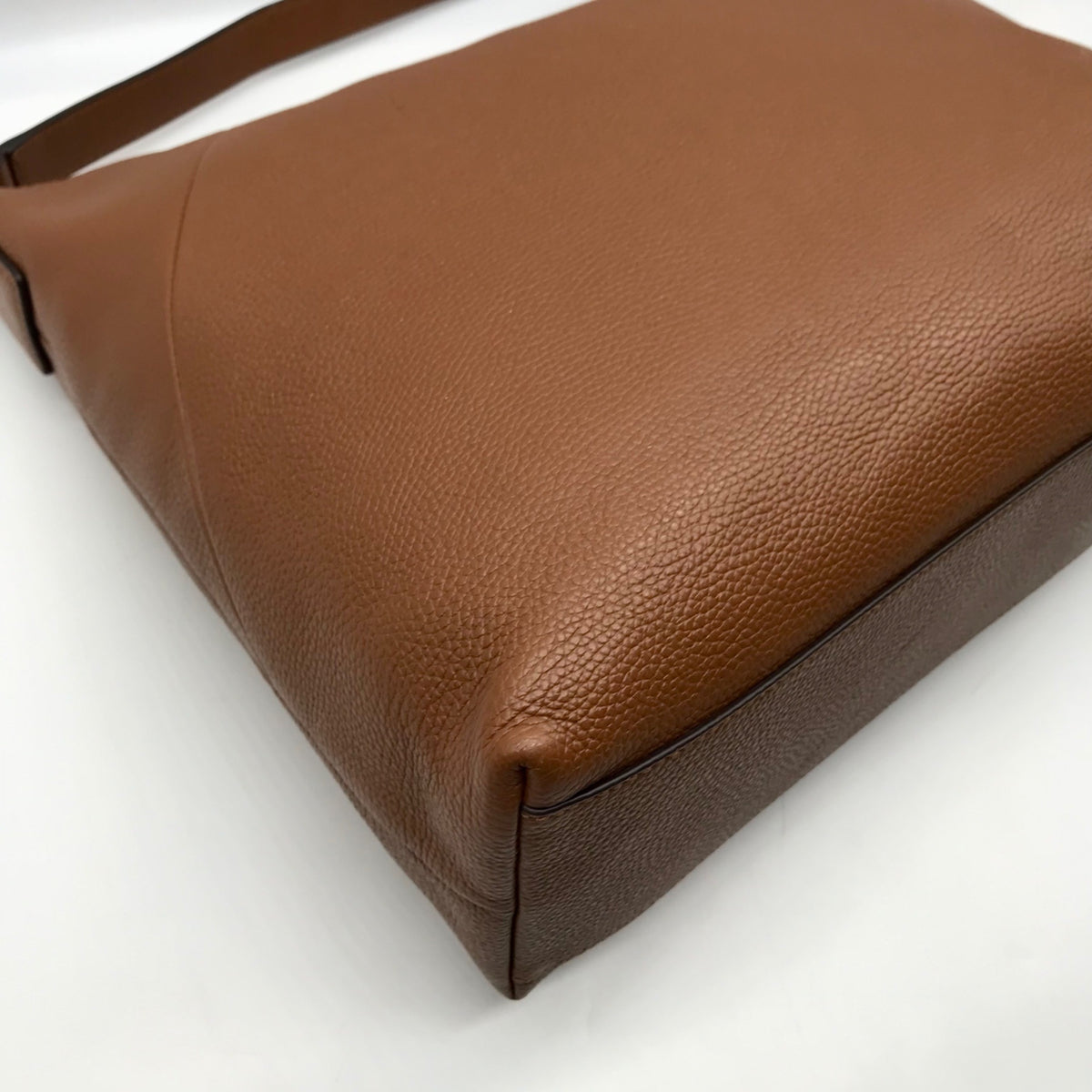 Michael Kors Brown Pebbled Leather Karson Shoulder Bag