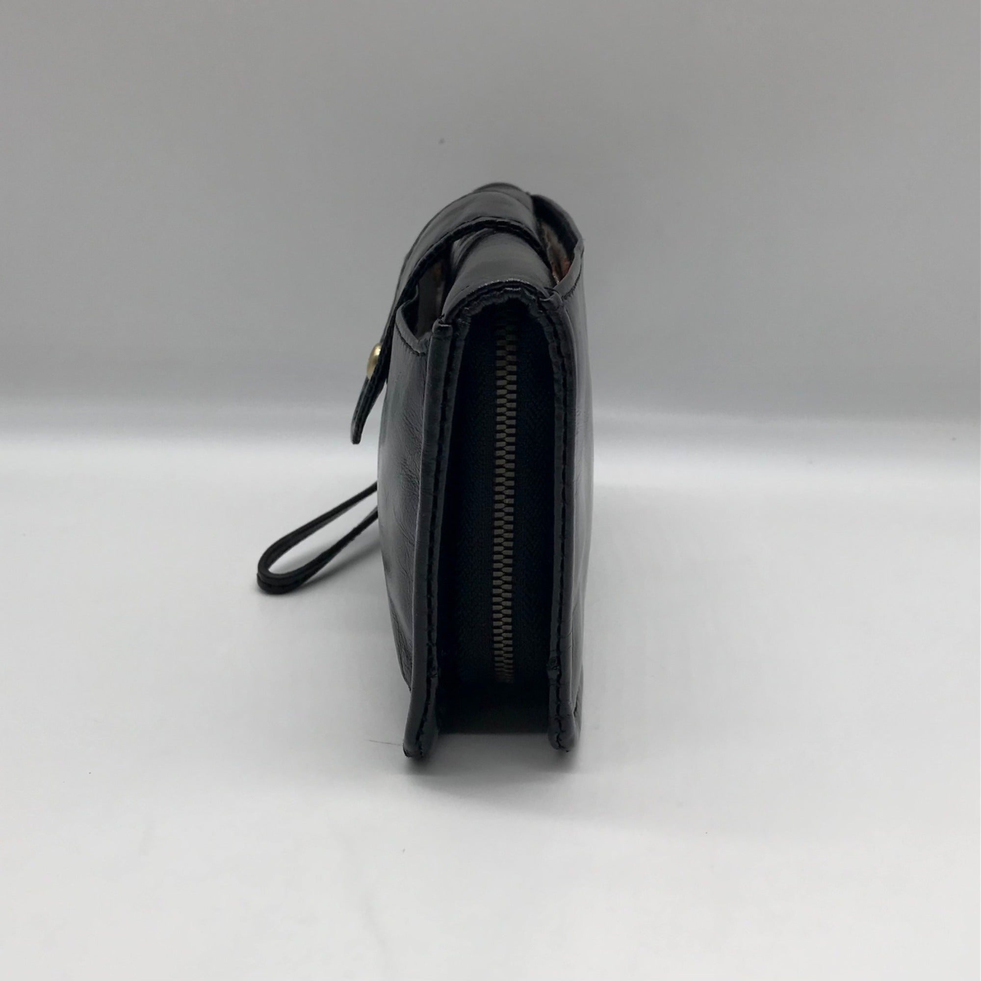 Hobo Black Patent Leather Galaxy Wristlet