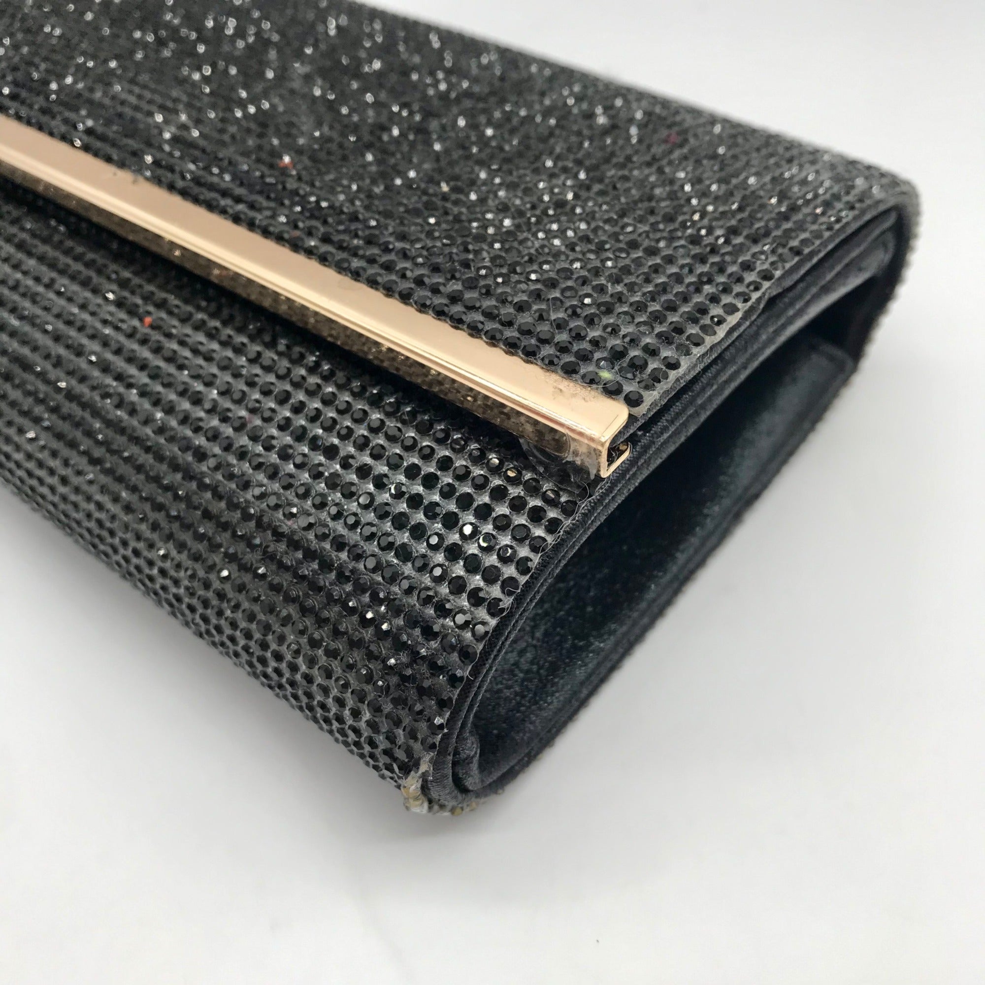 I.N.C. International Concepts Black Microstone Bedazzled Caitlyn Clutch