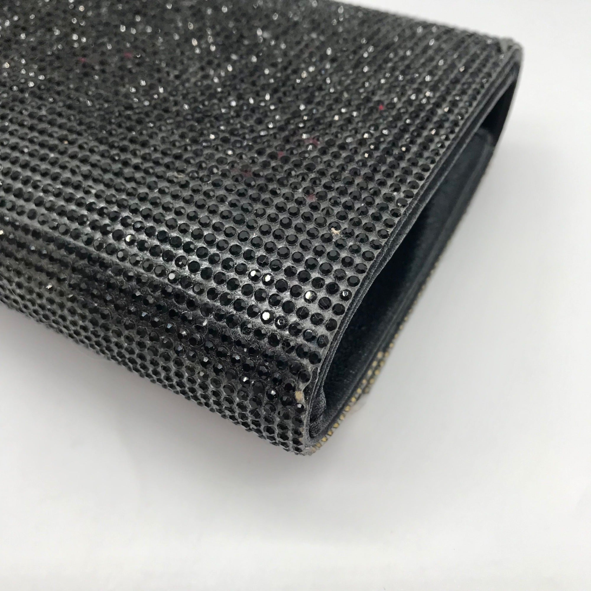 I.N.C. International Concepts Black Microstone Bedazzled Caitlyn Clutch