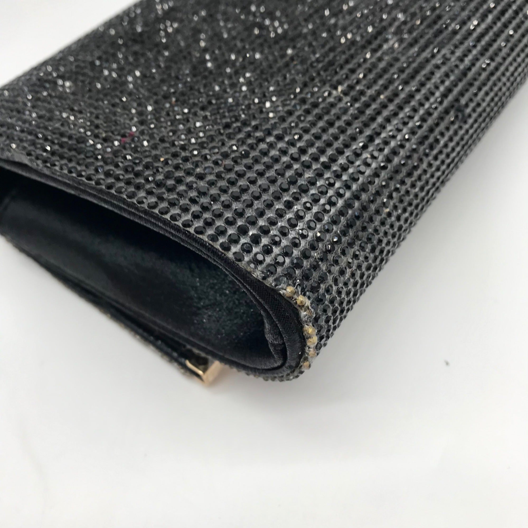 I.N.C. International Concepts Black Microstone Bedazzled Caitlyn Clutch