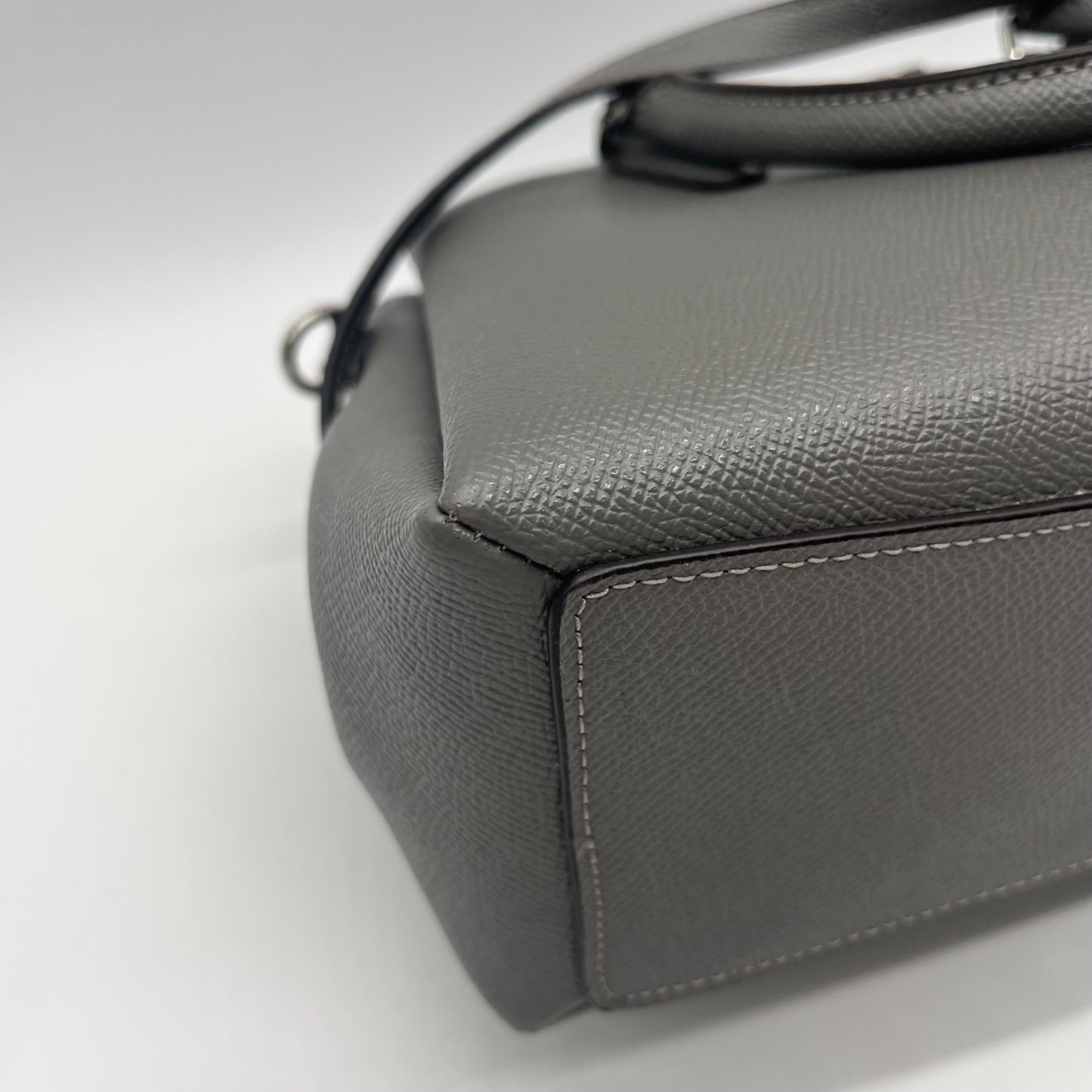 Coach Gray Pebbled Leather Convertible Handbag-F28977