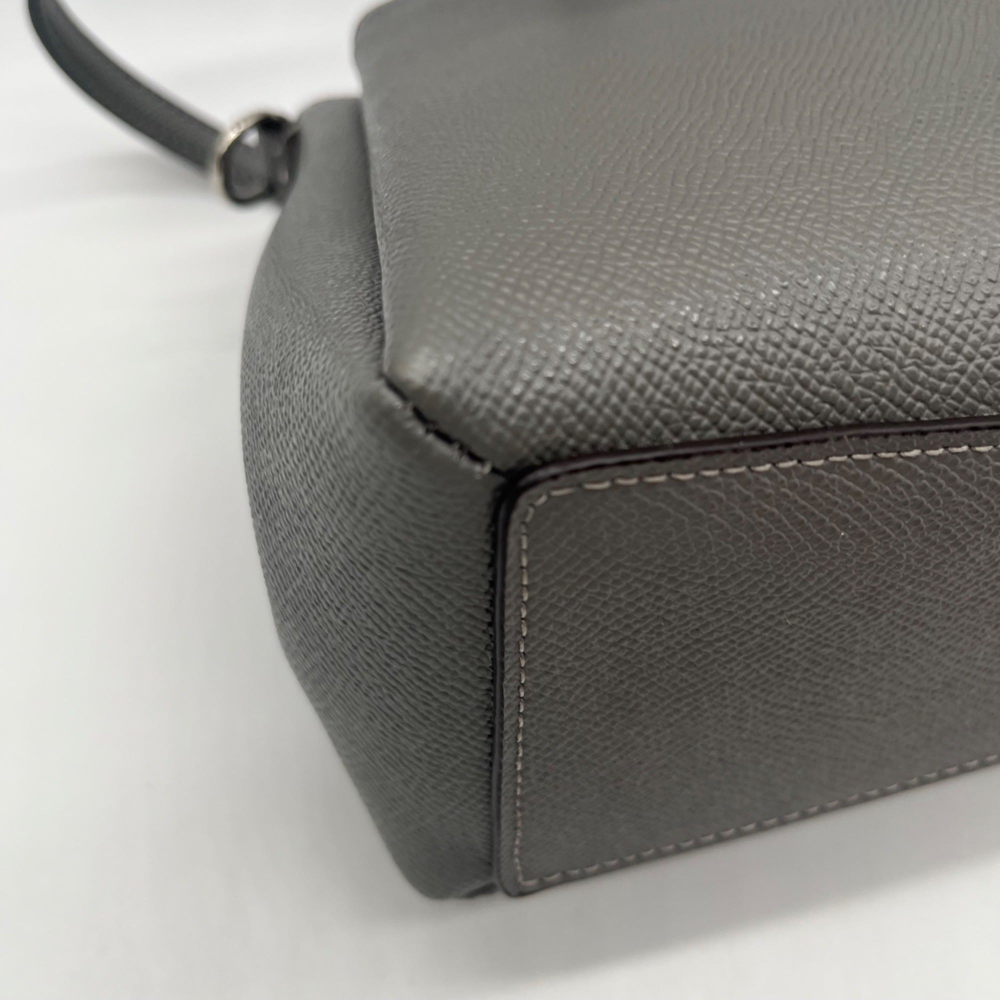 Coach Gray Pebbled Leather Convertible Handbag-F28977