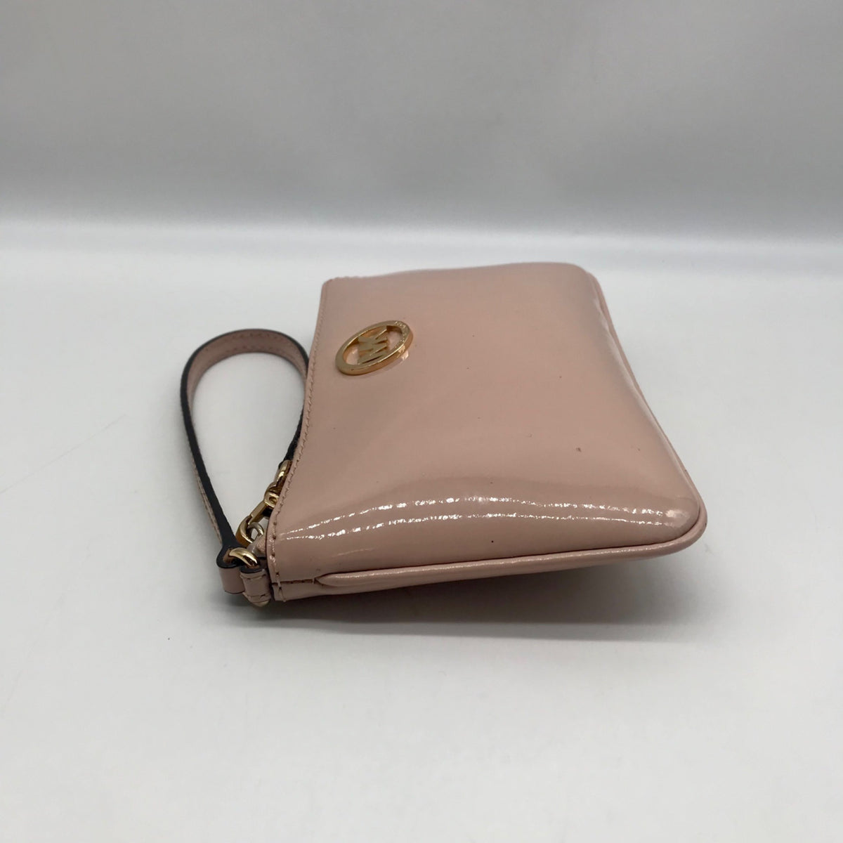 Michael Kors Pink Fulton Faux Leather Large Wristlet