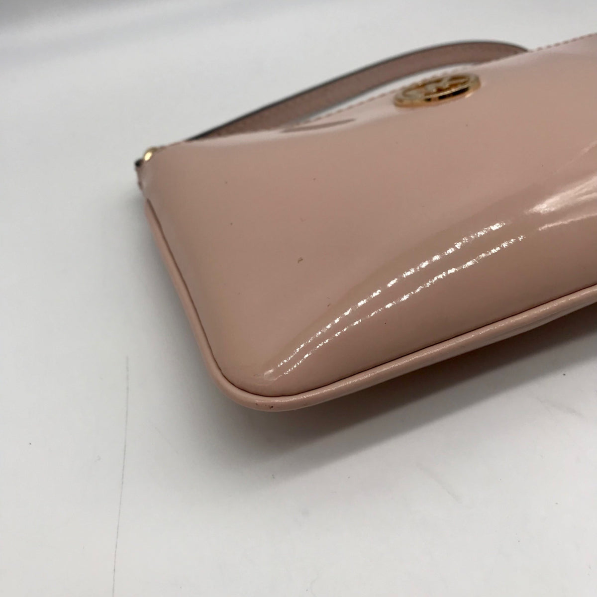 Michael Kors Pink Fulton Faux Leather Large Wristlet