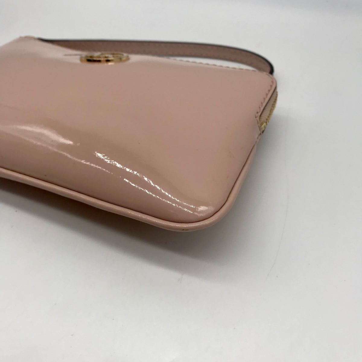 Michael Kors Pink Fulton Faux Leather Large Wristlet