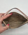 Michael Kors Pink Fulton Faux Leather Large Wristlet