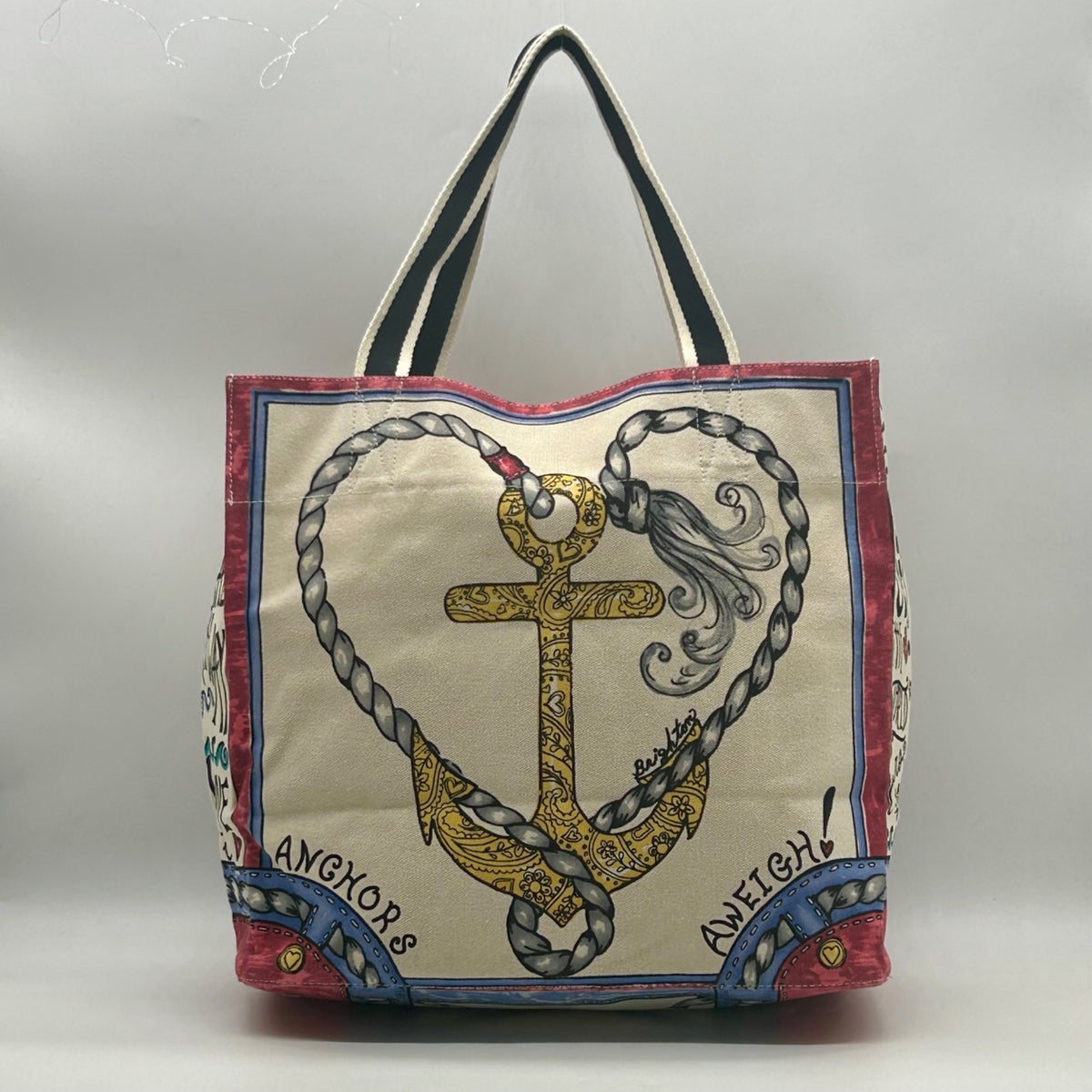 Brighton "Seas the Day" Large Canvas Stowaway Tote Bag
