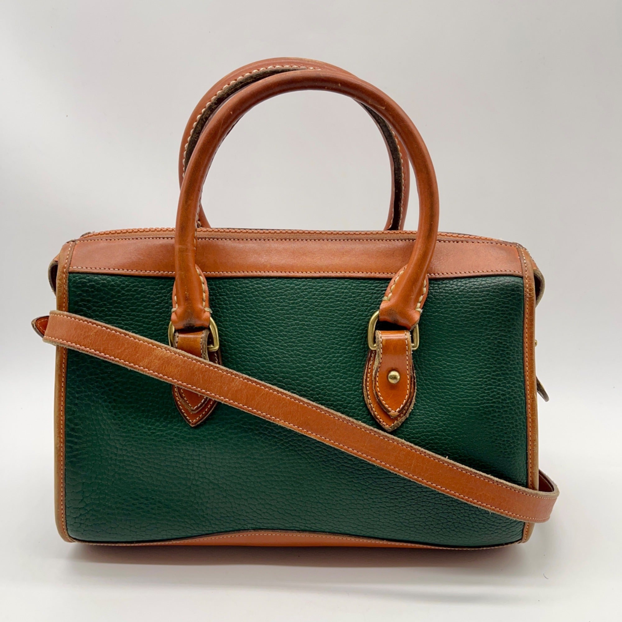 Dooney &amp; Bourke Green All-Weather Leather Satchel Bag