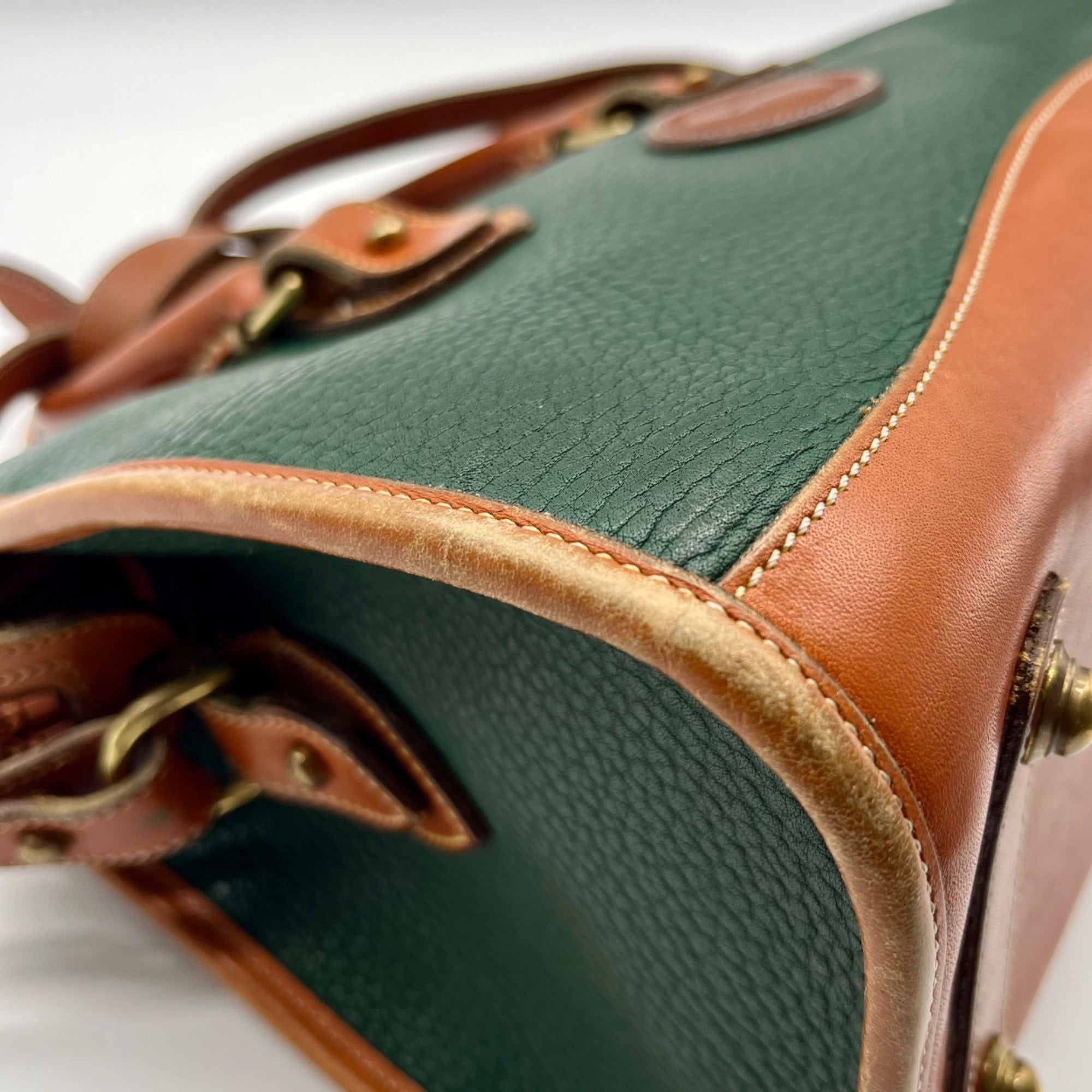 Dooney &amp; Bourke Green All-Weather Leather Satchel Bag