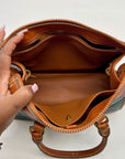 Dooney & Bourke Green All-Weather Leather Satchel Bag