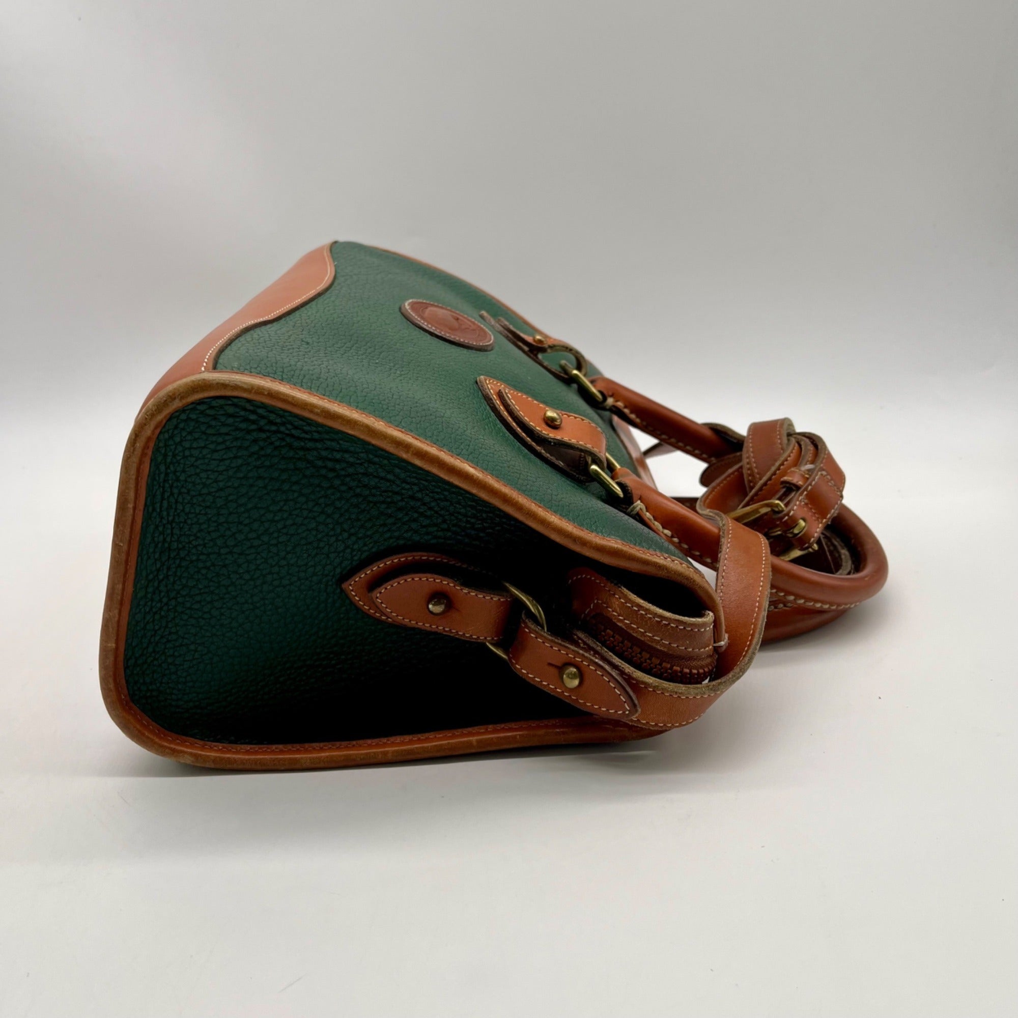 Dooney &amp; Bourke Green All-Weather Leather Satchel Bag