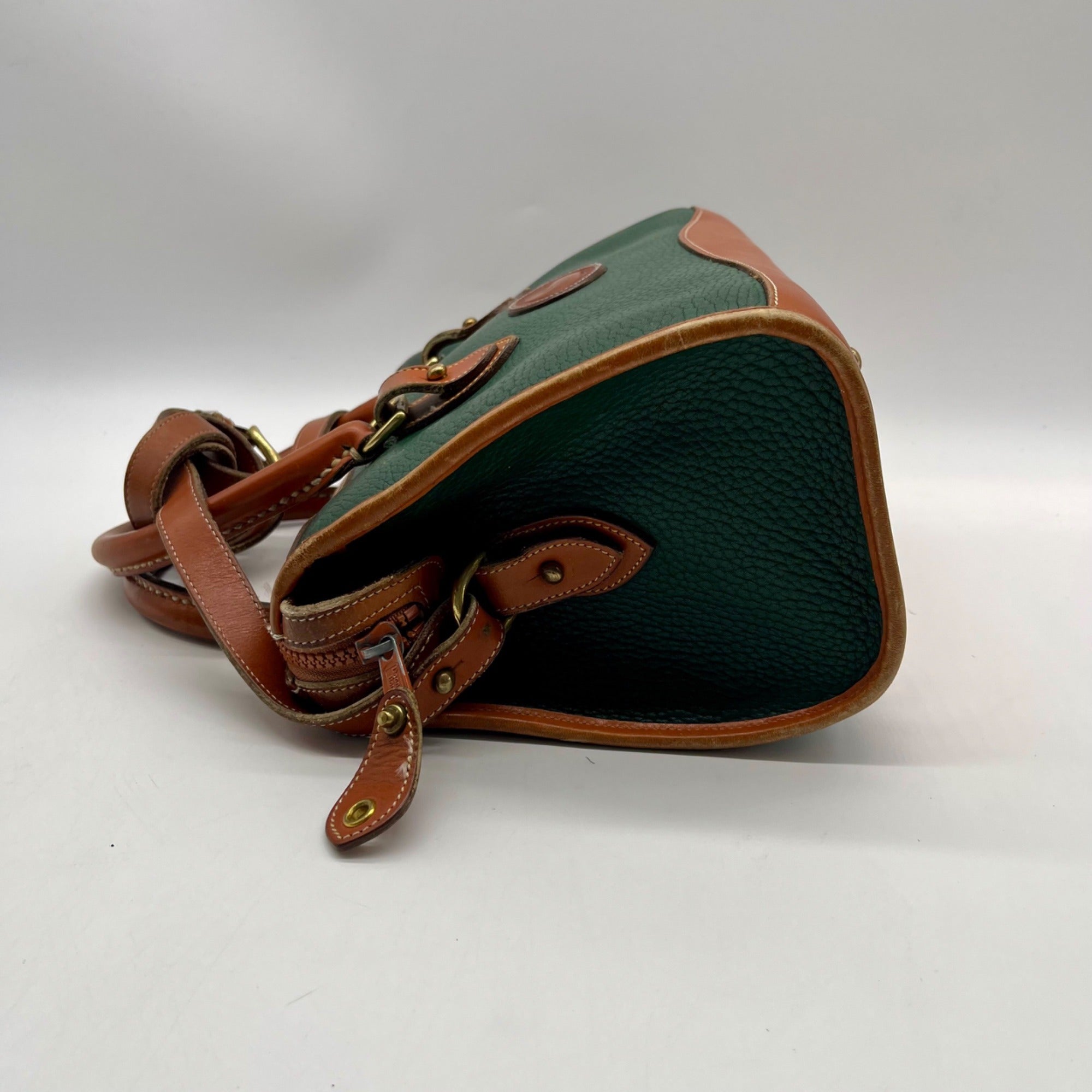 Dooney &amp; Bourke Green All-Weather Leather Satchel Bag
