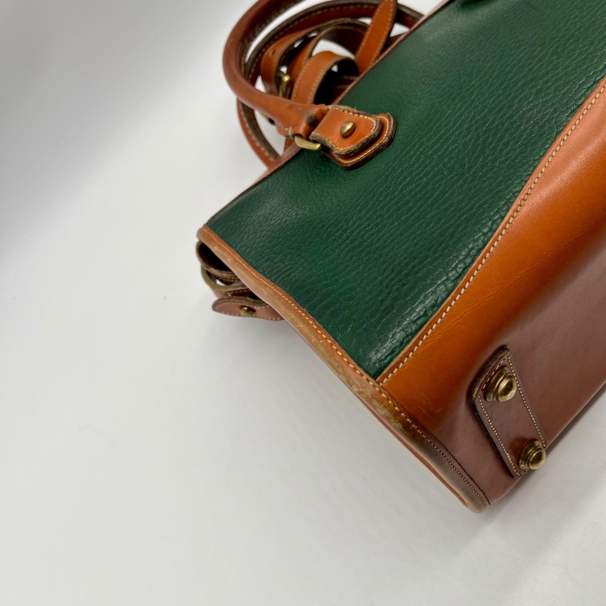 Dooney &amp; Bourke Green All-Weather Leather Satchel Bag