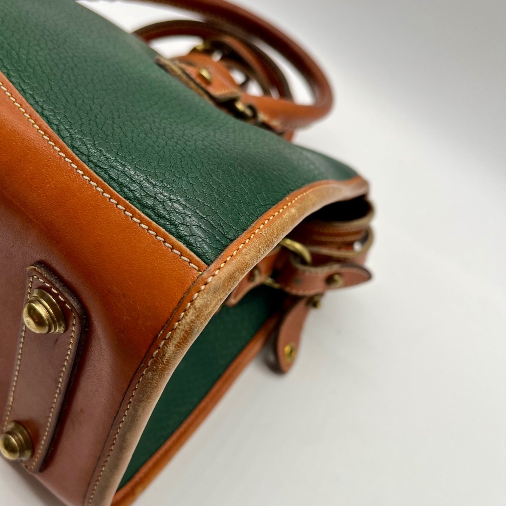 Dooney &amp; Bourke Green All-Weather Leather Satchel Bag
