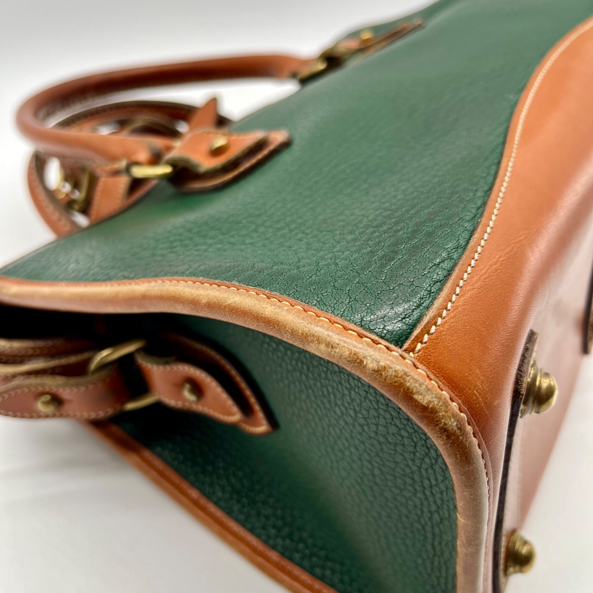 Dooney &amp; Bourke Green All-Weather Leather Satchel Bag